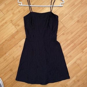 urban outfitters navy striped dress